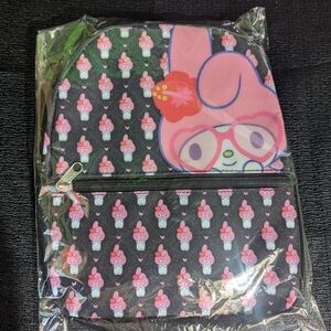 Kids Cartoon Character Backpack - Black and Pink